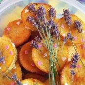 Muffins con lavanda y albaricoque