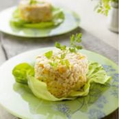 Timbal de arroz con atún