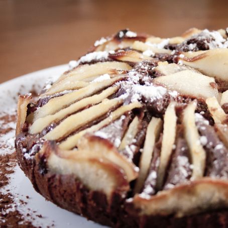 Tarta de pera con Nutella