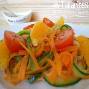 Tallarines de zanahoria y calabacín