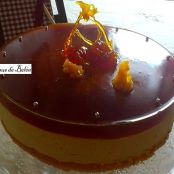 Tarta mousse de café con gelatina de caramelo