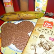 Tarta de chocolate con jengibre y plátano - Paso 1