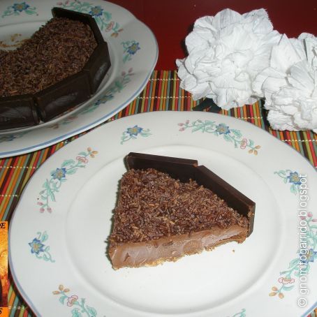 Tarta de chocolate con jengibre y plátano