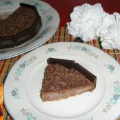 Tarta de chocolate con jengibre y plátano