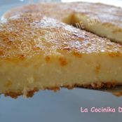 Tarta de crema catalana a la naranja