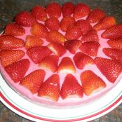 Tarta de queso y fresas sin horno