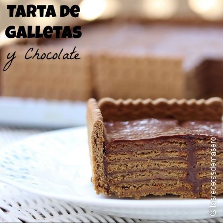 Tarta de galletas y chocolate