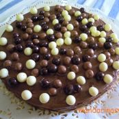 Tarta de obleas y Nutella con bolitas de chocolate - Paso 4
