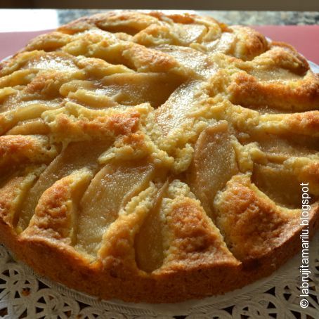 Tarta de pera con jengibre