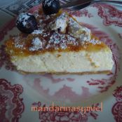 Tarta de queso con mermelada de naranjas, nueces y arándanos. - Paso 4