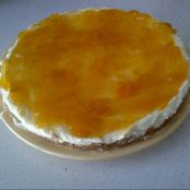 Tarta de queso con chocolate blanco y mermelada de melocotón - Paso 4