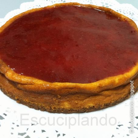 Tarta de queso con base de galleta