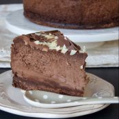 Tarta de queso y chocolate negro