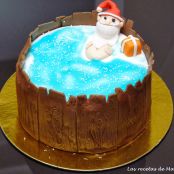 Tarta fondant de Papá Noel
