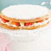 tarta de fresas y nata