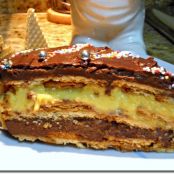 Tarta de galletas, natillas y chocolate - Paso 1