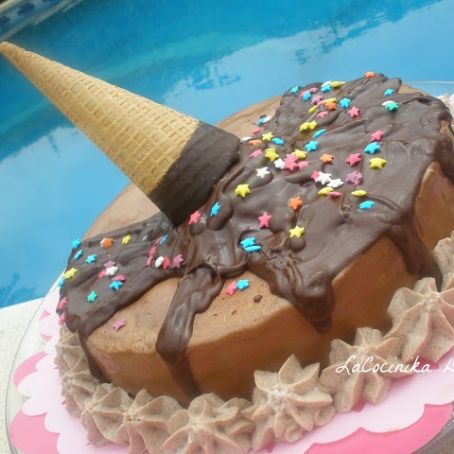 Tarta helado de chocolate