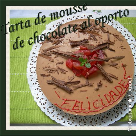 Tarta de mousse de chocolate al Oporto