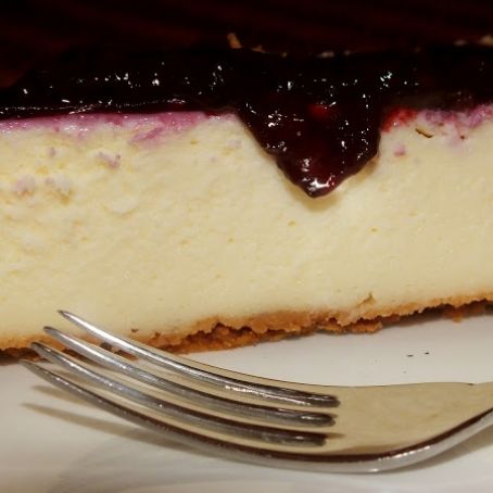 Tarta fácil de queso con arándanos