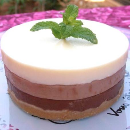 Tarta de tres chocolates