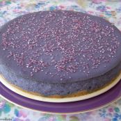 Tarta violeta de queso y chocolate blanco - Paso 4