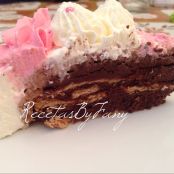 Tarta de galletas de chocolate y nata (cumpleaños, ocasiones especiales) - Paso 2