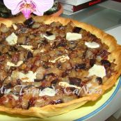 Tartaleta de berenjenas y queso rulo de cabra