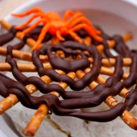 Magdalenas con telarañas de chocolate :)