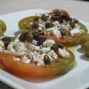 Tomate con queso de Burgos y anchoas