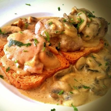 Filet de porc amb salsa de xampinyons