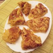 Tortilla de papas con cebolla caramelizada