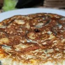 Tortilla de patata con berenjena y queso Idiazabal