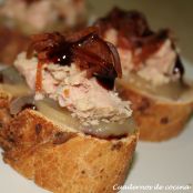 Tosta de manzana al vinagre de frambuesa