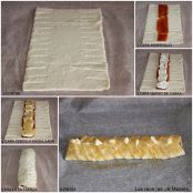 Trenza de hojaldre caramelizada de membrillo, queso de cabra y mermelada de cebolla - Paso 1