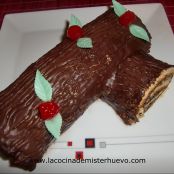 Tronco de Navidad relleno de crema de turrón