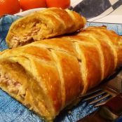 Trenza de trucha asalmonada con mermelada de cebolla a la naranja