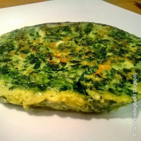 Tortilla de espinacas con queso de cabra