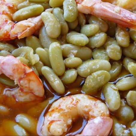 VERDINAS CON ALMEJAS Y GAMBONES