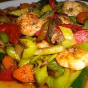 Langostinos con verduras al wok (crucero,pv)