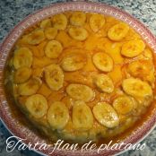 Tarta- Flan de Plátano