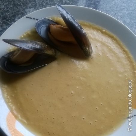 Crema de mejillones