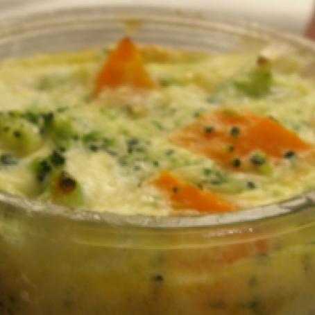 Flan de brócoli y zanahoria