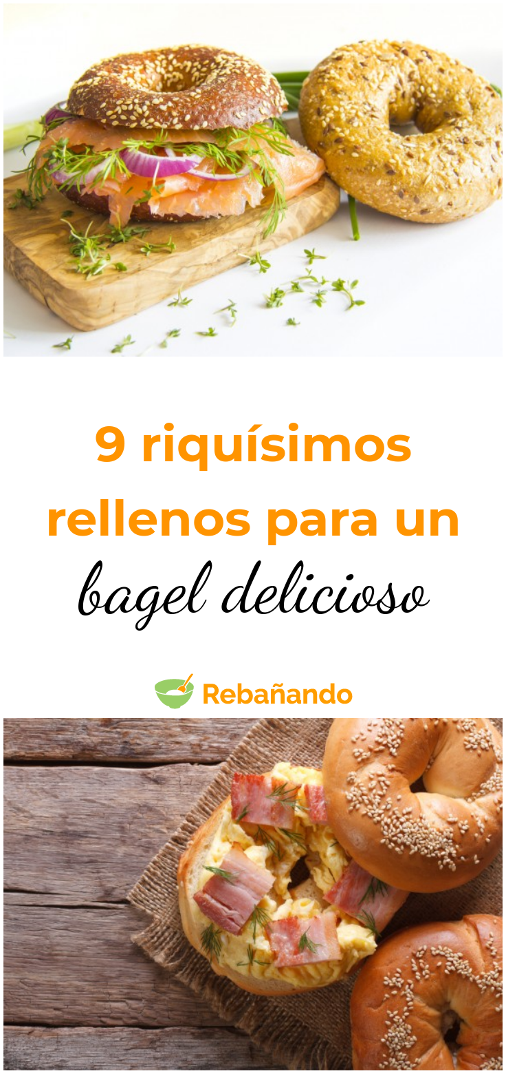 Bacon, huevo y tomate y otros 9 rellenos para un bagel delicioso