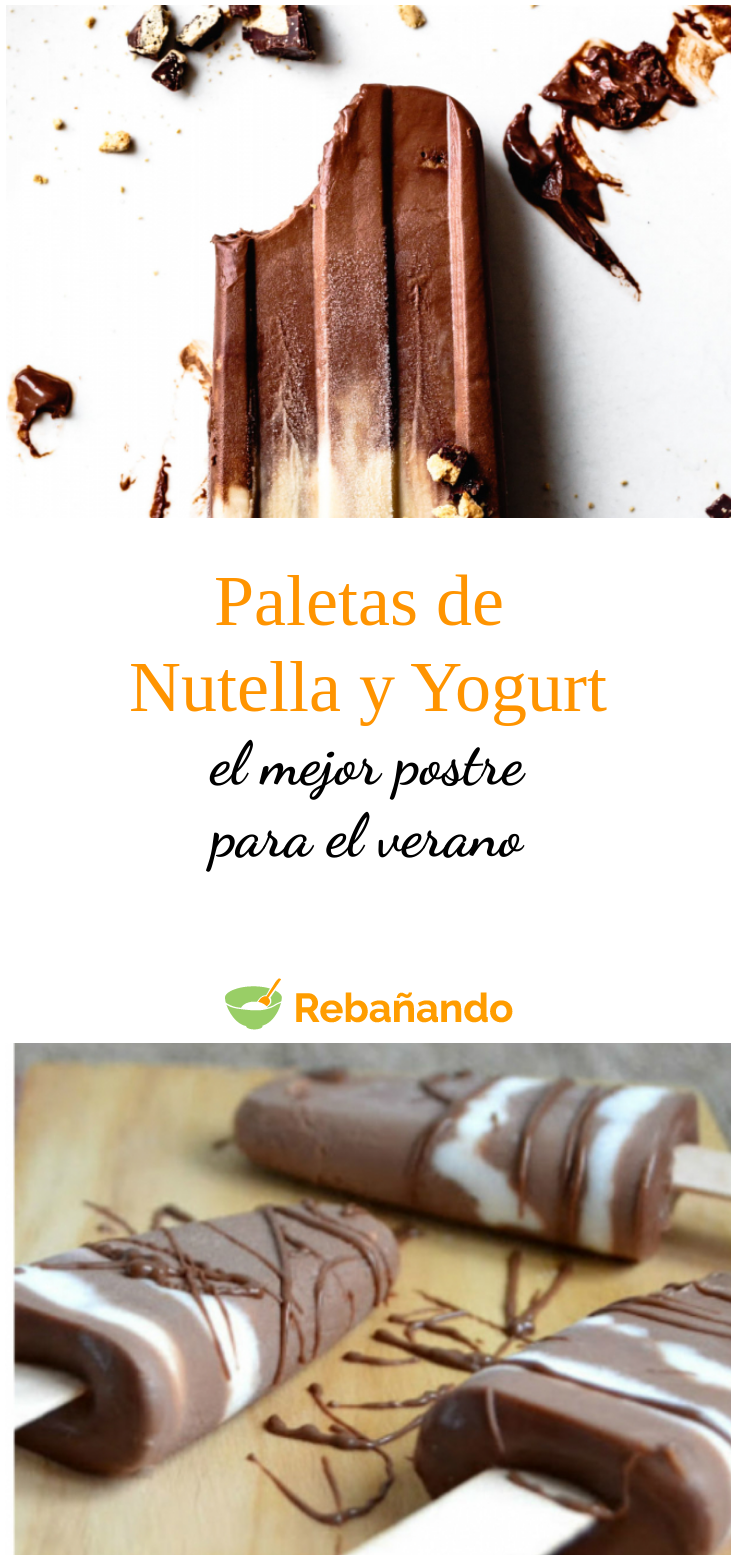 ¡Súper fáciles! Paletas de HELADO de NUTELLA y YOGURT