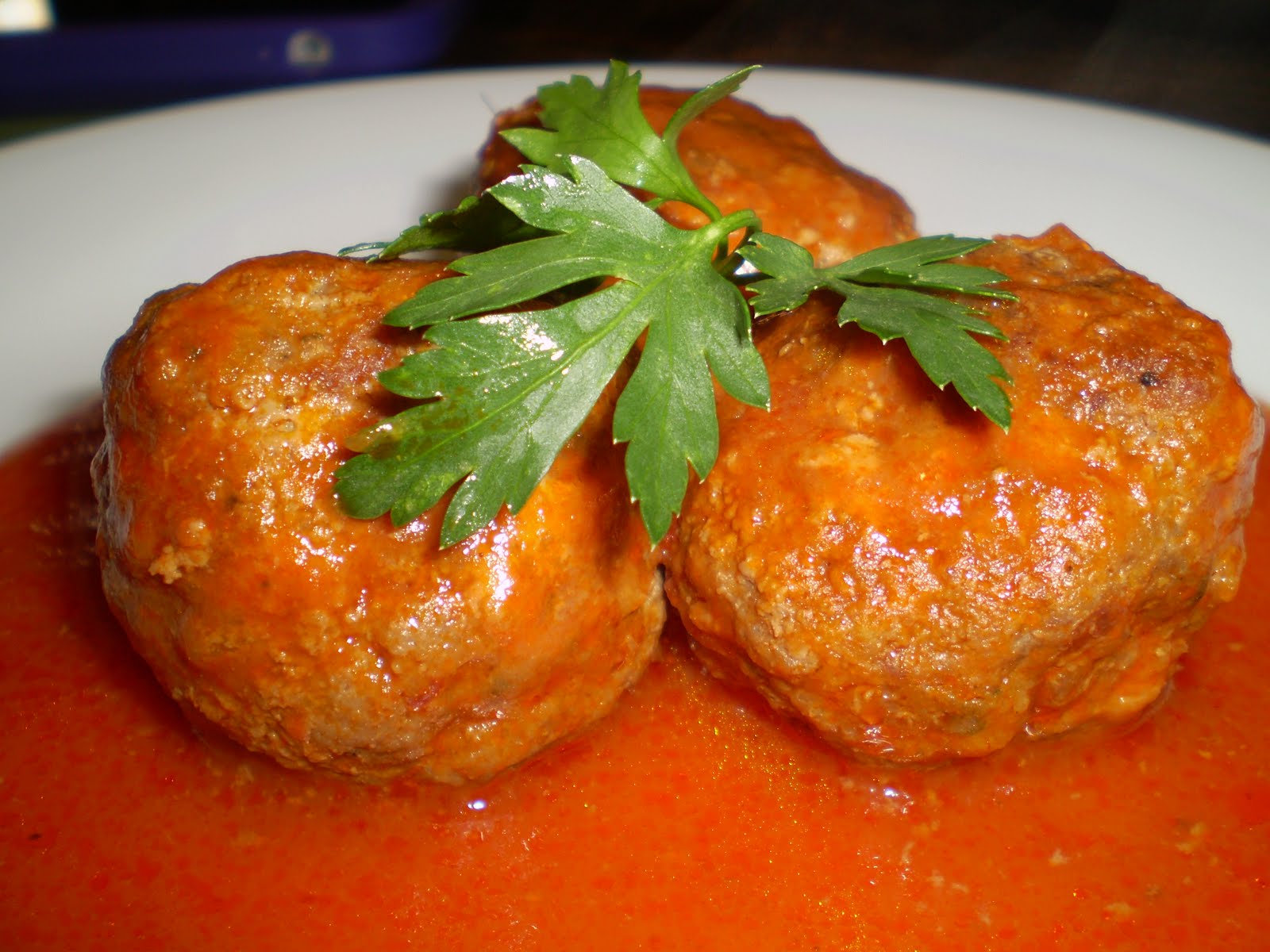 Albóndigas de carne con salsa de