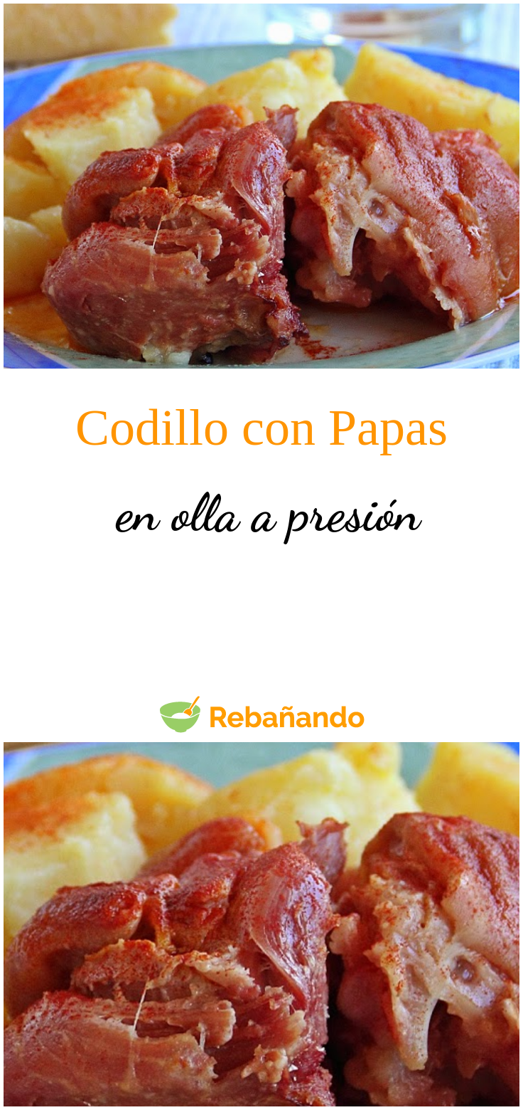 Codillo con patatas en olla a presión